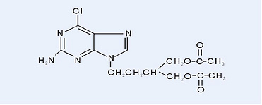 9-(4-acetoxy-3-acetoxymethylbut-1-yl)-2-amino-6-chloropurine