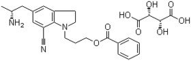 5-((2r)-2-aminopropyl)-1-(3-(benzoyloxy)propyl)-2,3-dihydro-1h-indole-7-carbonitrile (2r,3r)-2,3-dih