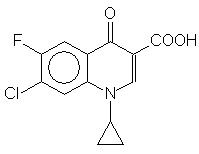 1-cyclopropyl-6-fluoro-7-chloro-1,4-dihydro-4-oxo-3-quinoline carboxylic acid