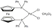 Dichloro[1,1&acute;-bis(diphenylphosphino)ferrocene]palladium(II) dichloromethane adduct