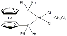 Dichloro[1,1&acute;-bis(diphenylphosphino)ferrocene]palladium(II) dichloromethane adduct