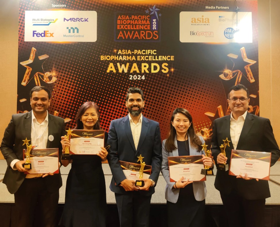 Avantor sweeps 5 Biopharma Award at the Asia Pacific Biopharma Excellence Awards 2024 in Singapore