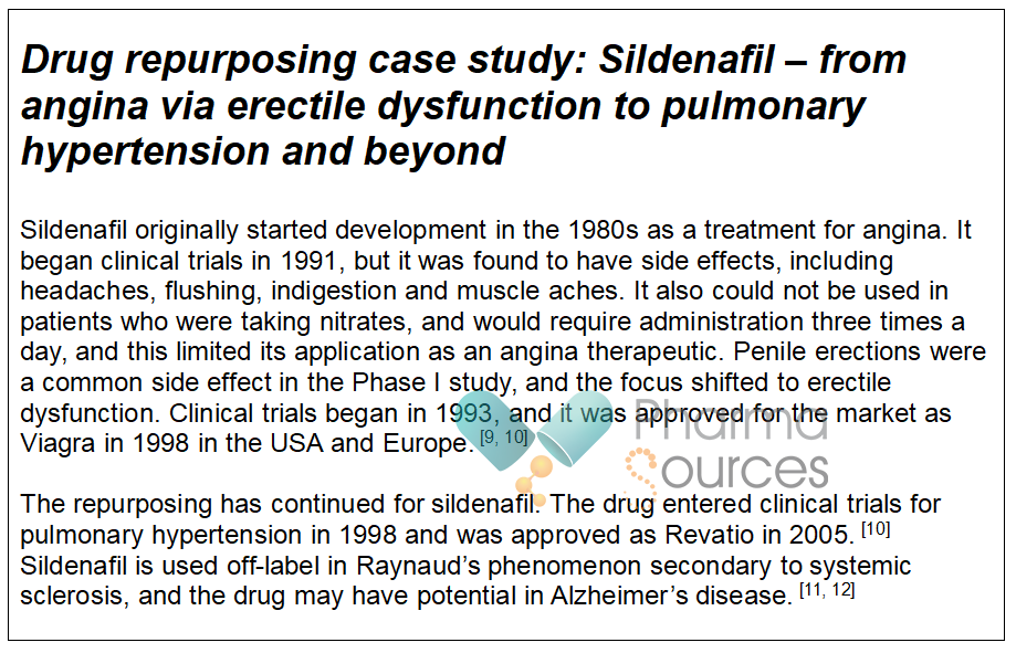 Drug repurposing case study