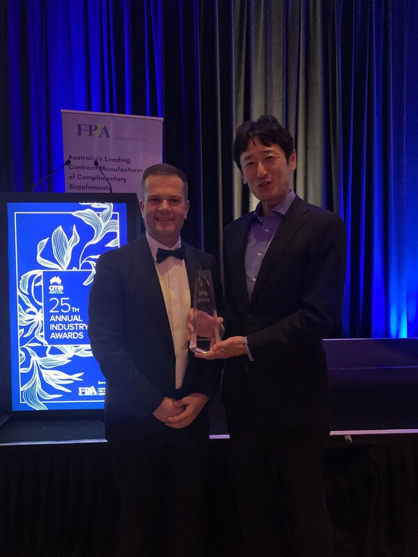 John O’Doherty CEO Complementary Medicines Australia and Tsuyoshi Takakuwa, Head of Marketing and Sales Supplement Division APAC, Kaneka Corporation.jpg